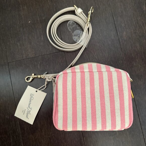 Universal Thread Goods Co. purse Crossbody pink white stripes (small) - Picture 1 of 12